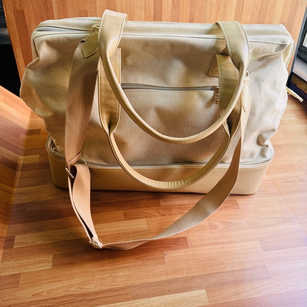BEIS beige big travel bag